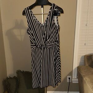 Black and cream Striped Dress